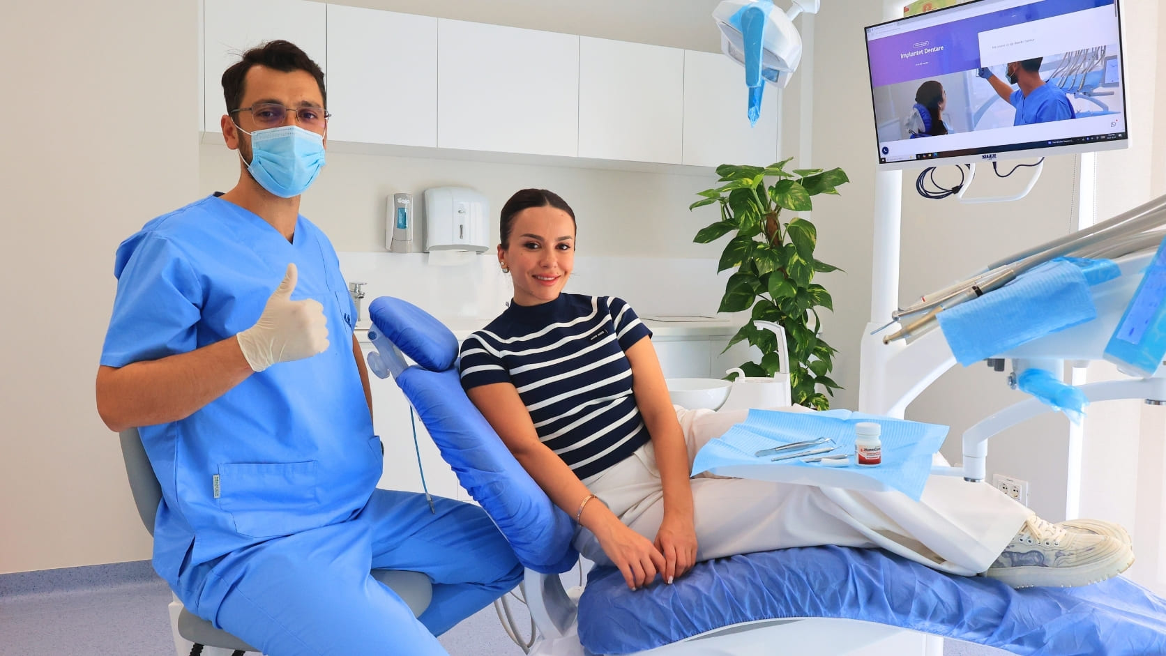 Accoglienza pazienti nella clinica di odontoiatria DermoLife a Tirana